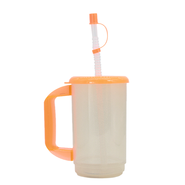 Tarro Fiesta 650 ml - Naranja Neon Chispas