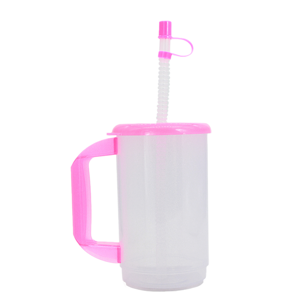 Tarro Fiesta 650 ml - Rosa Neon Chispas