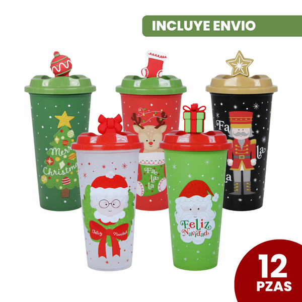 Cafetero Navideño 20 oz PAQ. MINI