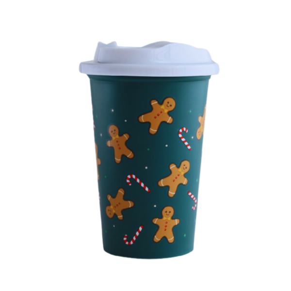 Mini Cafetero  Navideño 16 oz - Gengibre