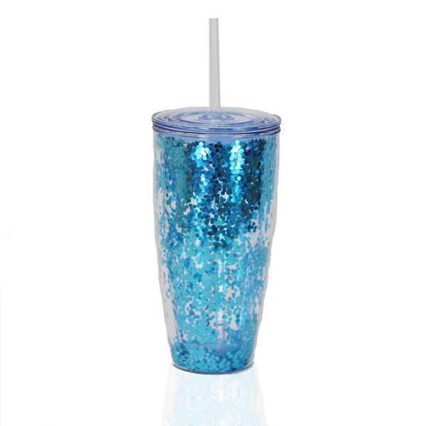 Vaso Glitter 800 ml - Aqua