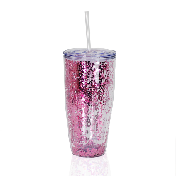 Vaso Glitter 800 ml - Rose Gold