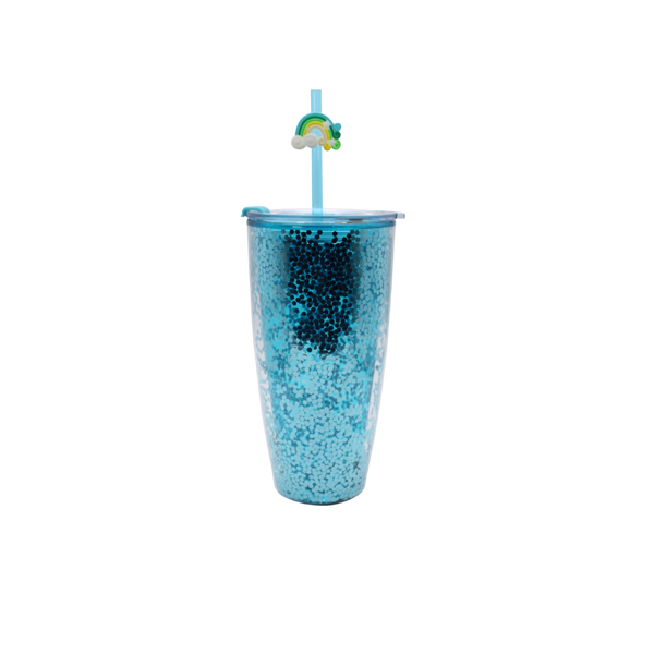 Vaso Glitter 800ml - Aqua