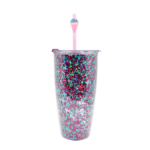 Vaso Glitter 800ml - Aqua/Menta