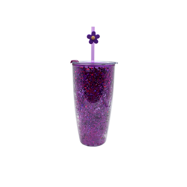 Vaso Glitter 800ml - Morado