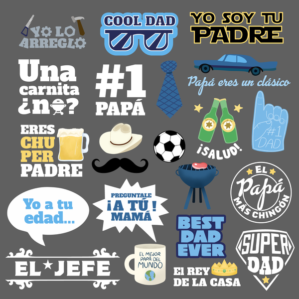 Sticker  DTF UV - Día del Padre