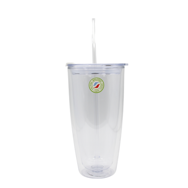 Vaso Glitter 800ml - Transparente