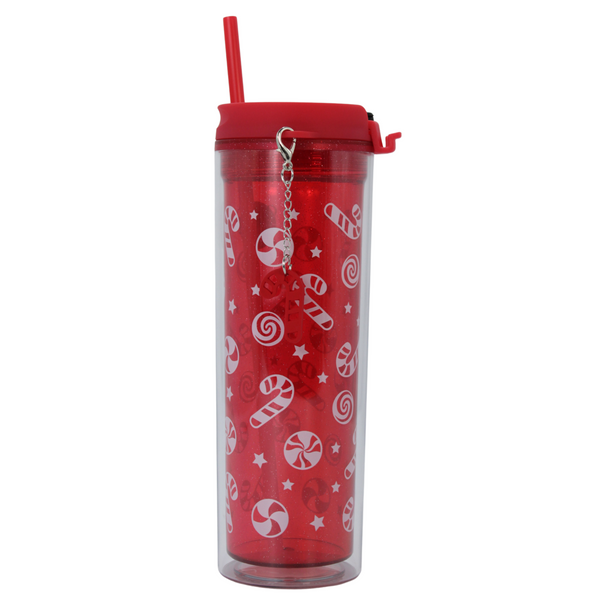 Skinny Navideño - Rojo Glitter