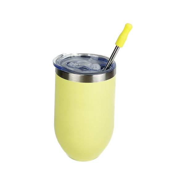 Vaso Whiskero 16 oz con Popote Amarillo Suave