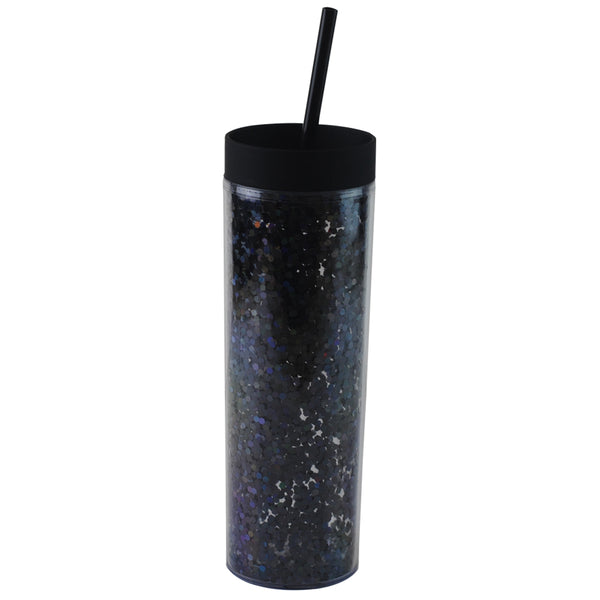 Skinny Glitter tapa Mate Negro