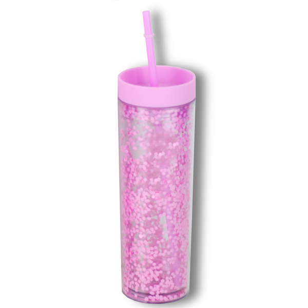 Skinny Glitter tapa Mate Rosa Pastel
