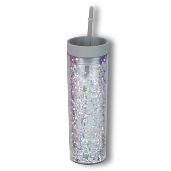 Skinny Glitter tapa Mate Plata