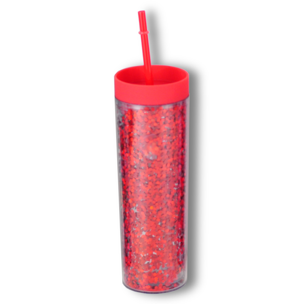 Skinny Glitter tapa Mate Rojo