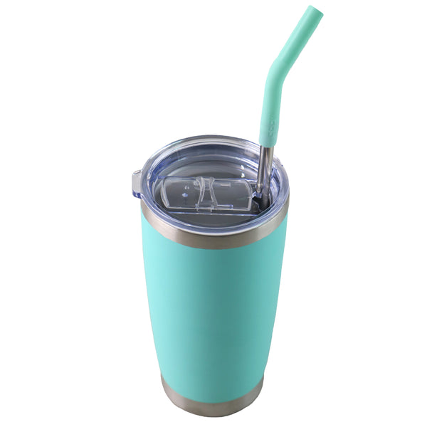 Vaso Aislante 20 oz Mate Aqua con Popote