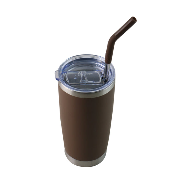 Vaso Aislante 20 oz Mate Café con Popote