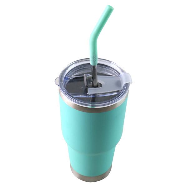 Vaso Aislante 30 oz Mate Menta con Popote