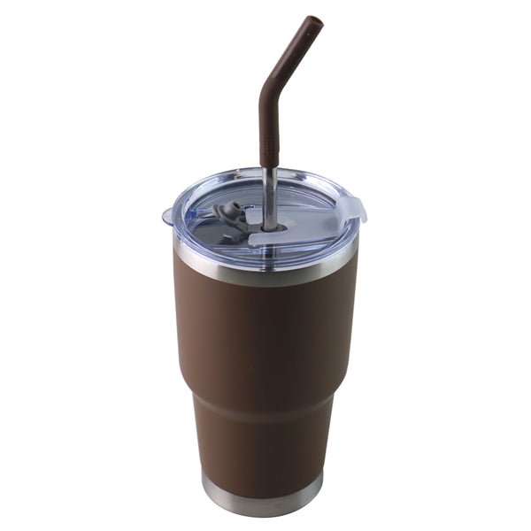 Vaso Aislante 30 oz Mate Café con Popote
