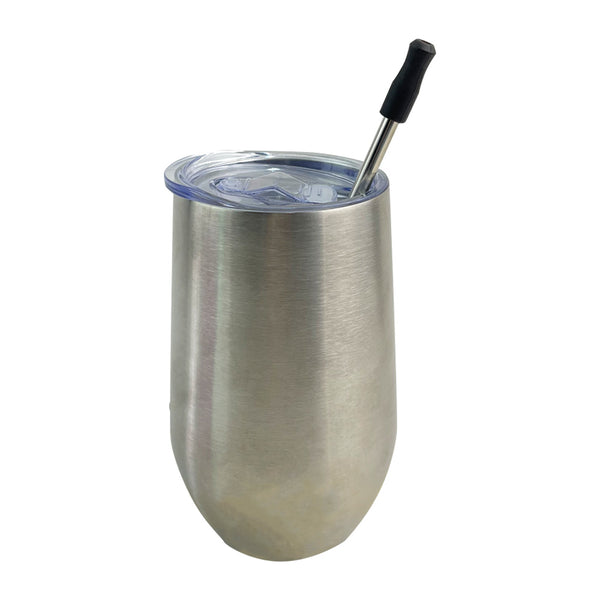 Vaso Whiskero 16 oz con Popote Acero