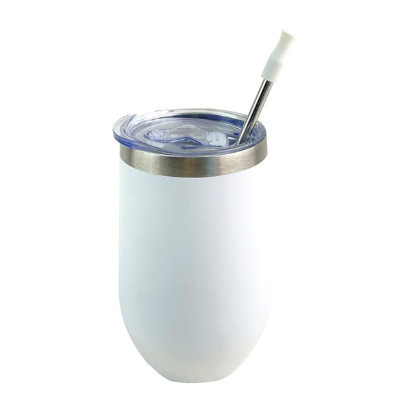 Vaso Whiskero 16 oz con Popote Blanco