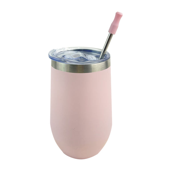 Vaso Whiskero 16 oz con Popote Rosa Suave