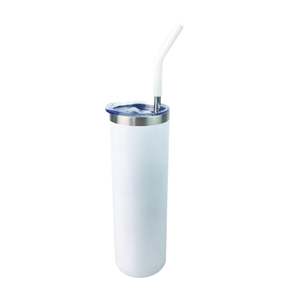 Skinny Aislante 20 Oz con Popote Blanco