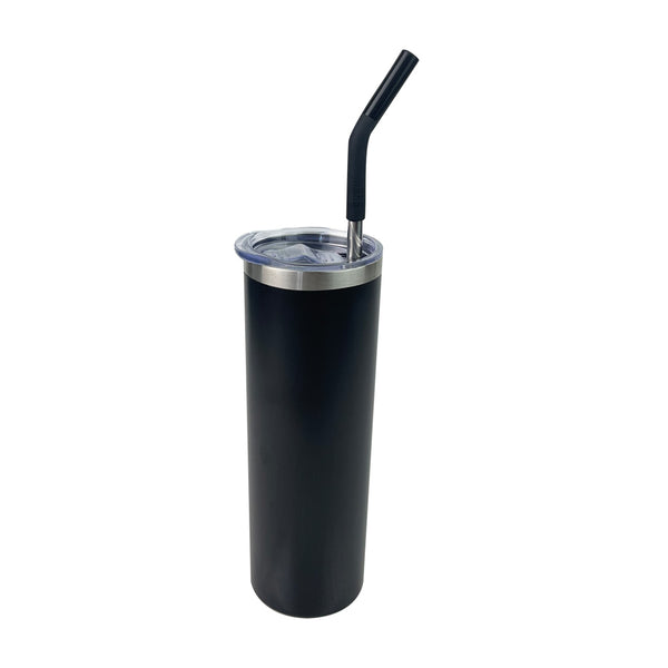Skinny Aislante 20 Oz con Popote Negro