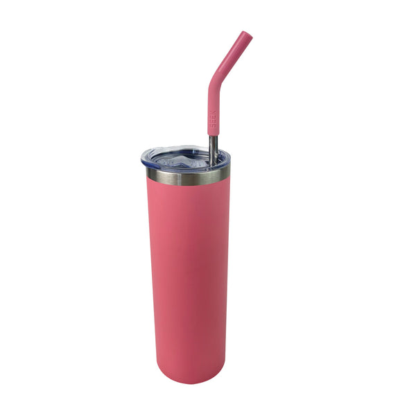 Skinny Aislante 20 Oz con Popote Rosa