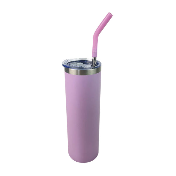 Skinny Aislante 20 Oz con Popote Lila