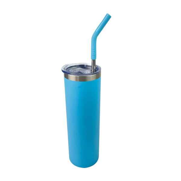 Skinny Aislante 20 Oz con Popote Azul