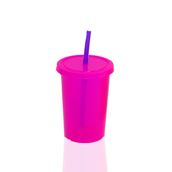 Vaso Fiesta 16 oz Rosa Neon
