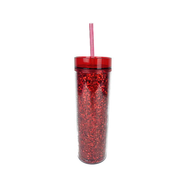 Skinny Glitter Tapa Color 400ml - Rojo