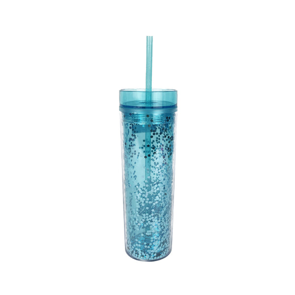 Skinny Glitter Tapa Color 400ml - Celeste