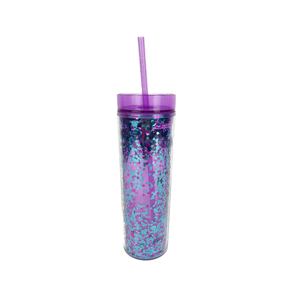 Skinny Glitter Tapa Color 400ml - Morado/Azul