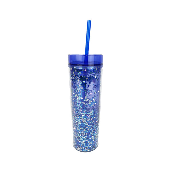 Skinny Glitter Tapa Color 400ml - Multi-Azul Dark