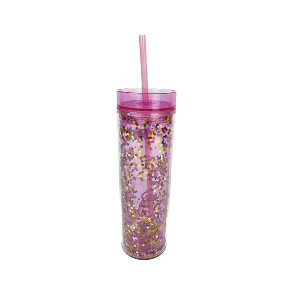 Skinny Glitter Tapa Color 400ml - Rosa/Dorado