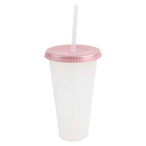 Vaso Fiesta Star Transparente  T/ Rosa Gold