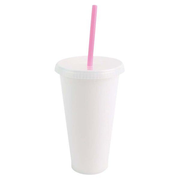 Vaso Fiesta Star  blanco P/Rosa