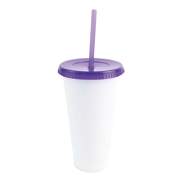 Vaso Fiesta Star  Blanco T/Morada